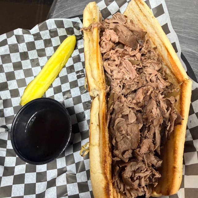 French Dip Sandwich.