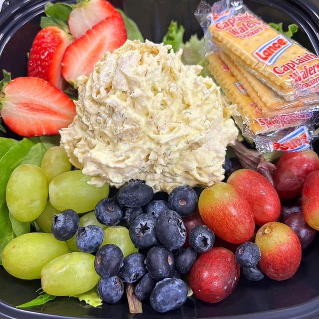 Chicken Salad & Fruit.